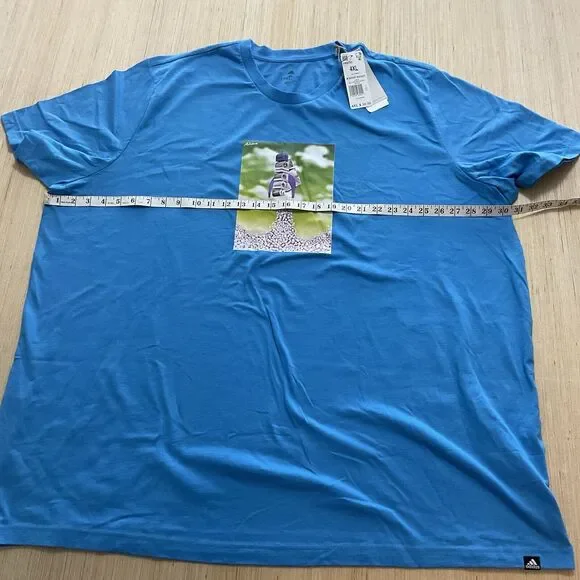 Adidas Mens T-Shirt Big Tall Boost Rocket Graphic Tee Pulse Blue 3XLT HK6760 New - Picture 2 of 10